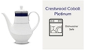 Noritake Crestwood Cobalt Platinum Coffee Server